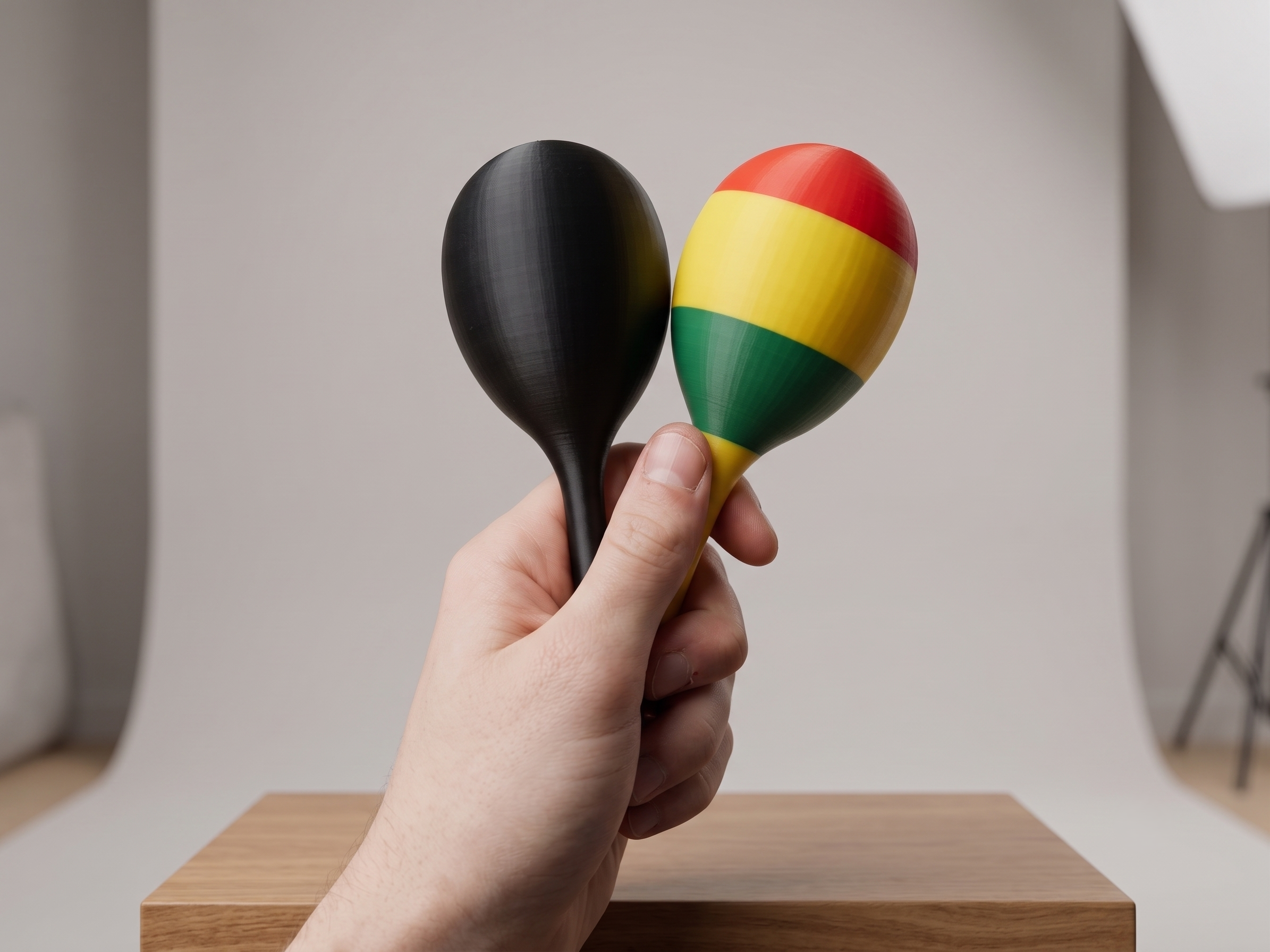 Maracas — accesorio musical impreso en 3D