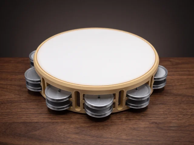 Pandereta — accesorio musical impreso en 3D